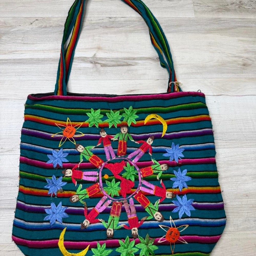 Handmade Maya Guatemala embroidered Tote bag